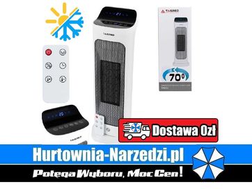 Termowentylator ceramiczny, kolumnowy obrotowy z pilotem, moc 2000W