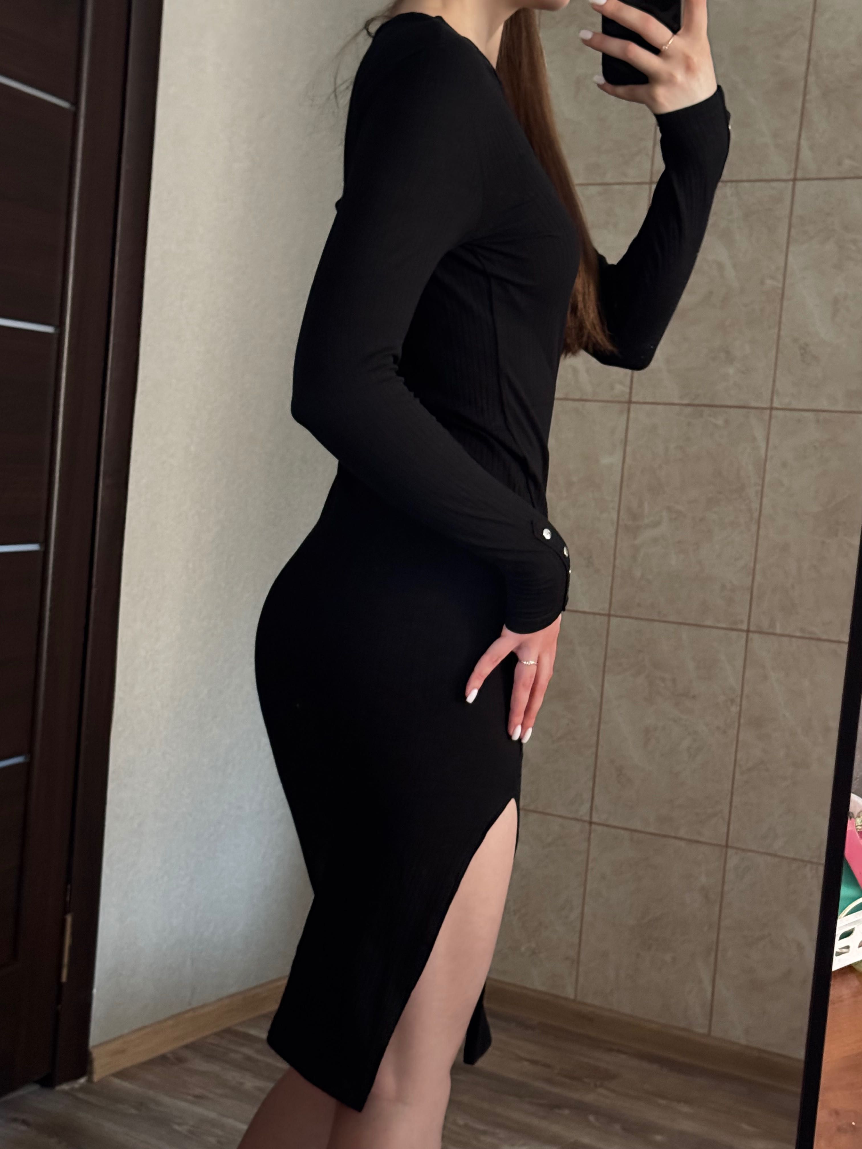 Чорна довга сукня Sinsay