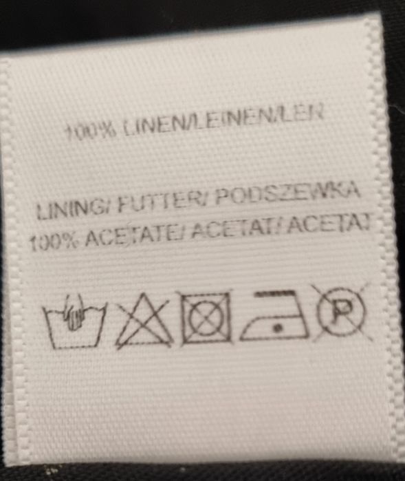 Czarna sukienka z lnu Simple