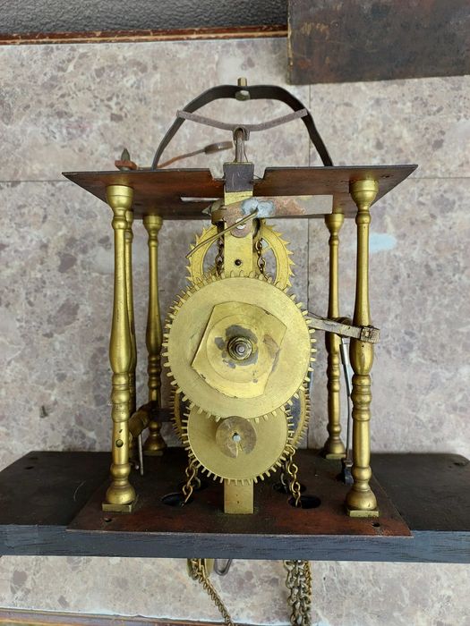70 Zabytkowy zegar ścienny fryzyjski ogonowy 1844r niekompletny antyk