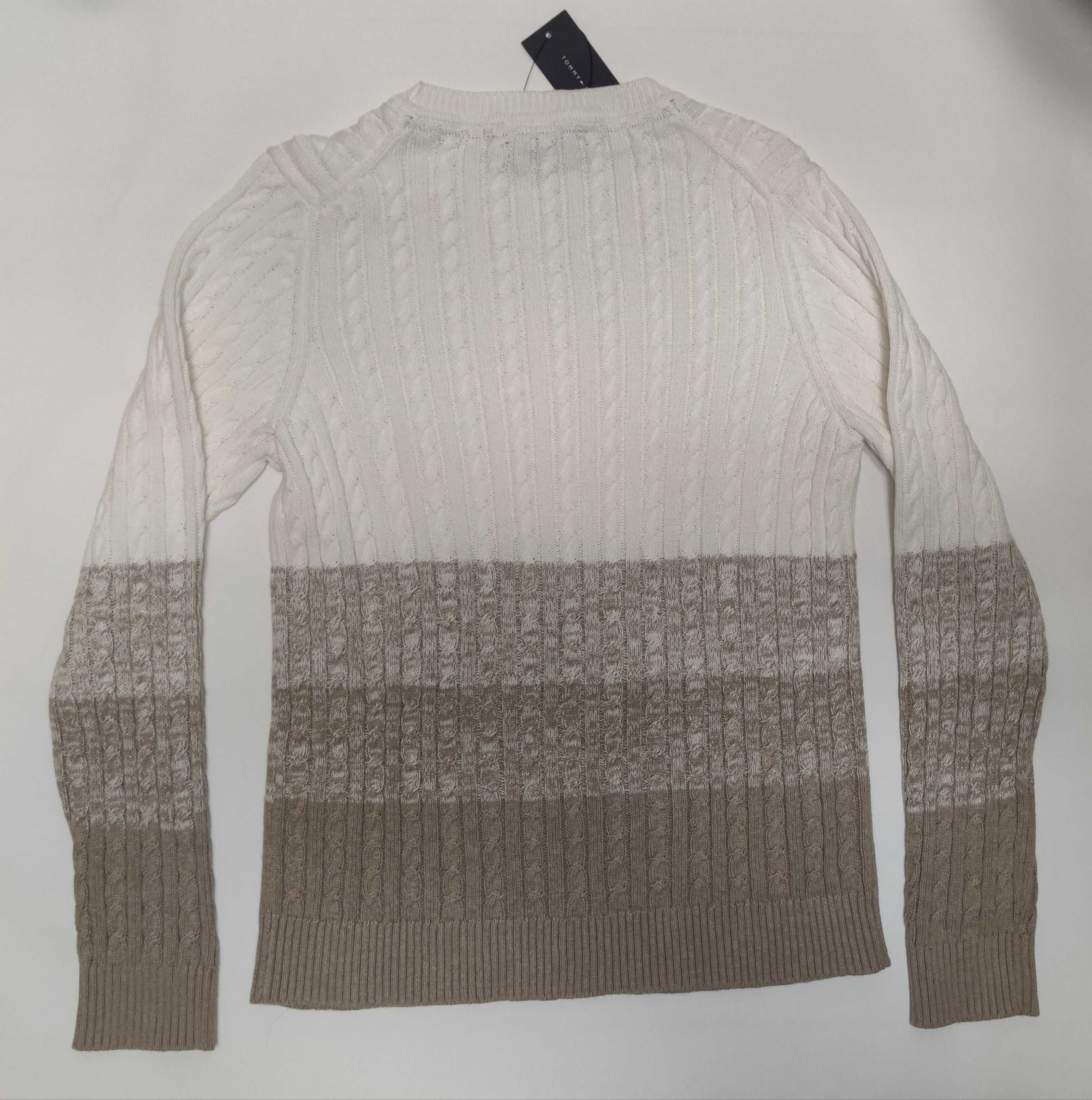 Tommy Hilfiger sweter bawełniany dzianina cieniowane pasy L 40 nowy