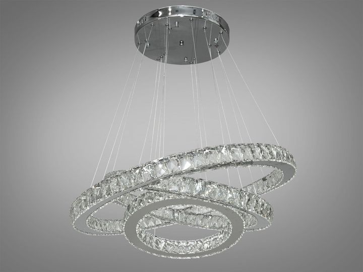 Хрустальная LED люстра Diasha премиум класса на три кольца