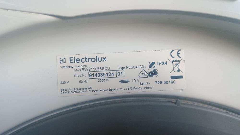 Pralka Electrolux Ews11066sdu części