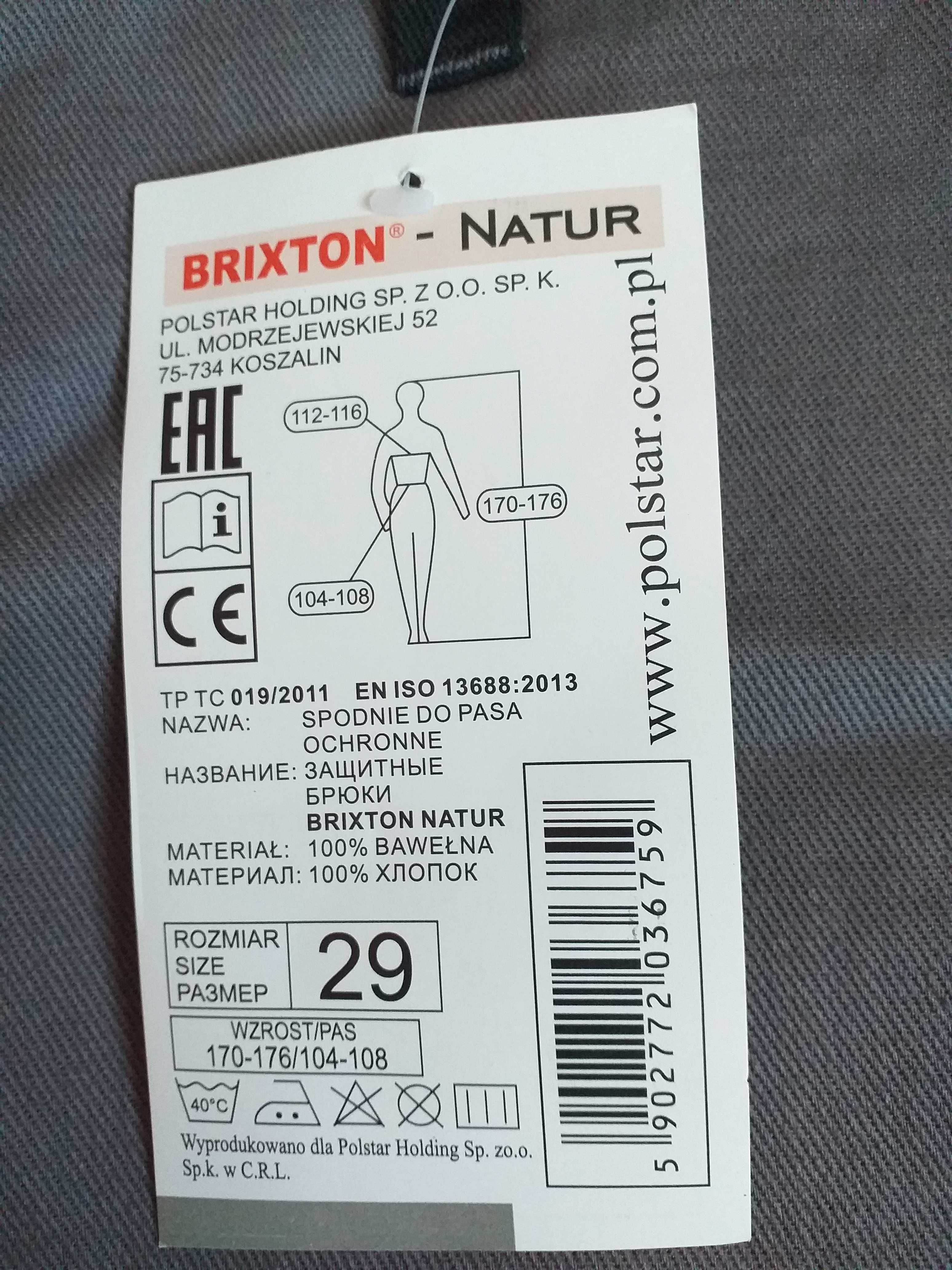 Komplet roboczy marki BRIXTON model NATUR r. 29
