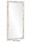 Lustro z drewnianą ramą, biały shabby, rustykalne 120x40