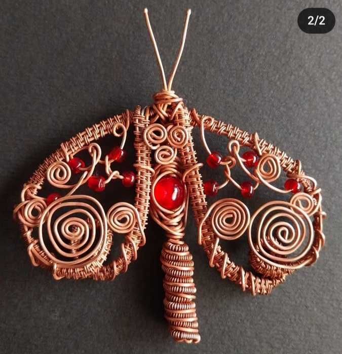 Alfinete de peito/broche feito em cobre artesanal