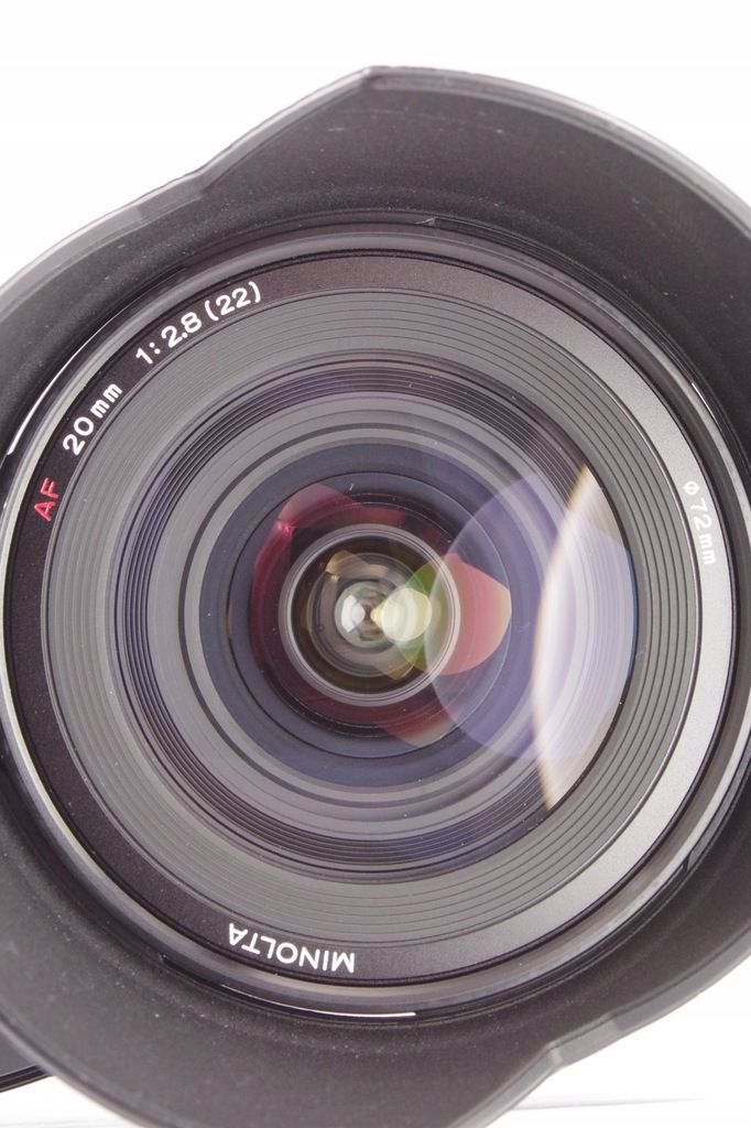 Obiektyw Minolta Sony A AF 20mm f2.8 +filtr i pokrowiec