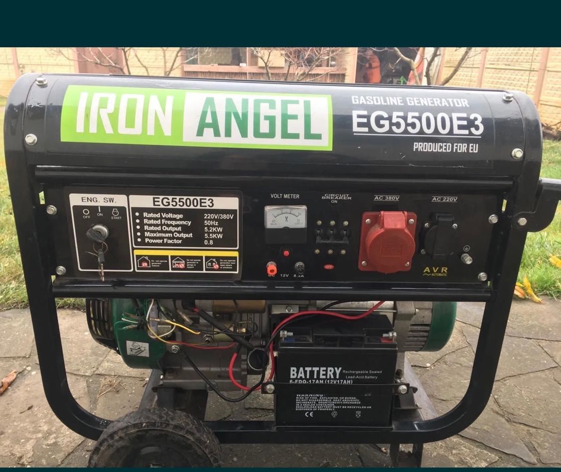 Продам бензиновий генератор Iron Angel EG 5500 E3-M