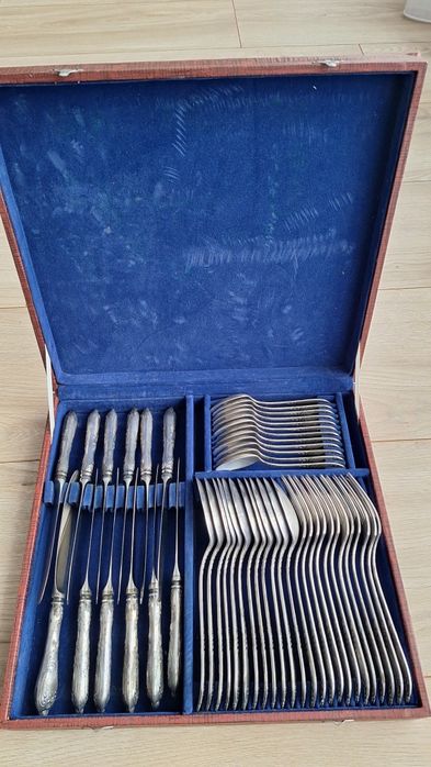 Komplet sztućców posrebrzanych lata 70,  24 elementy