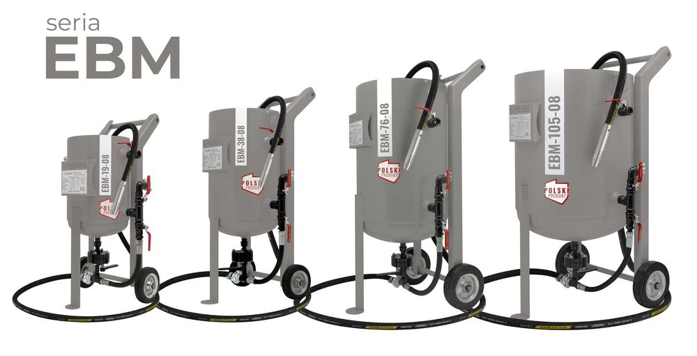 Polska piaskarka syfonowa warsztatowa EBM-19-08 19L 8Bar Land Reko