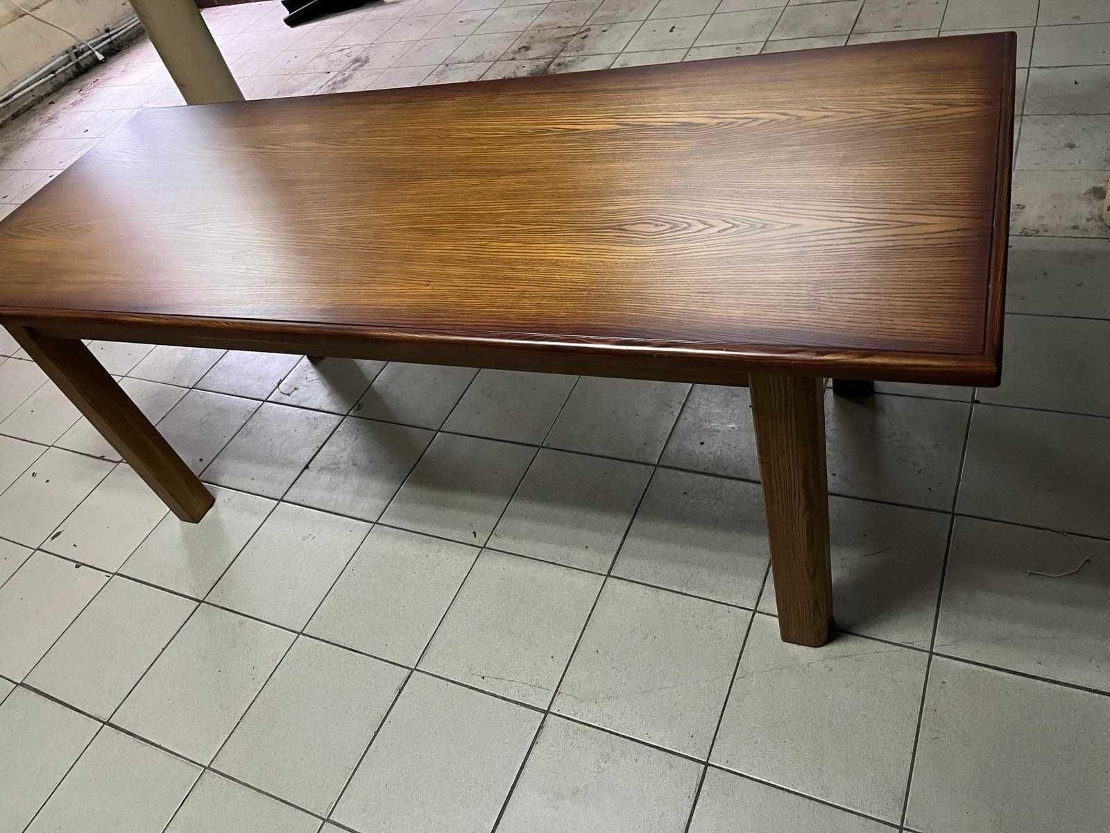 стіл кухонний з ясеня розмір200см на80см новий