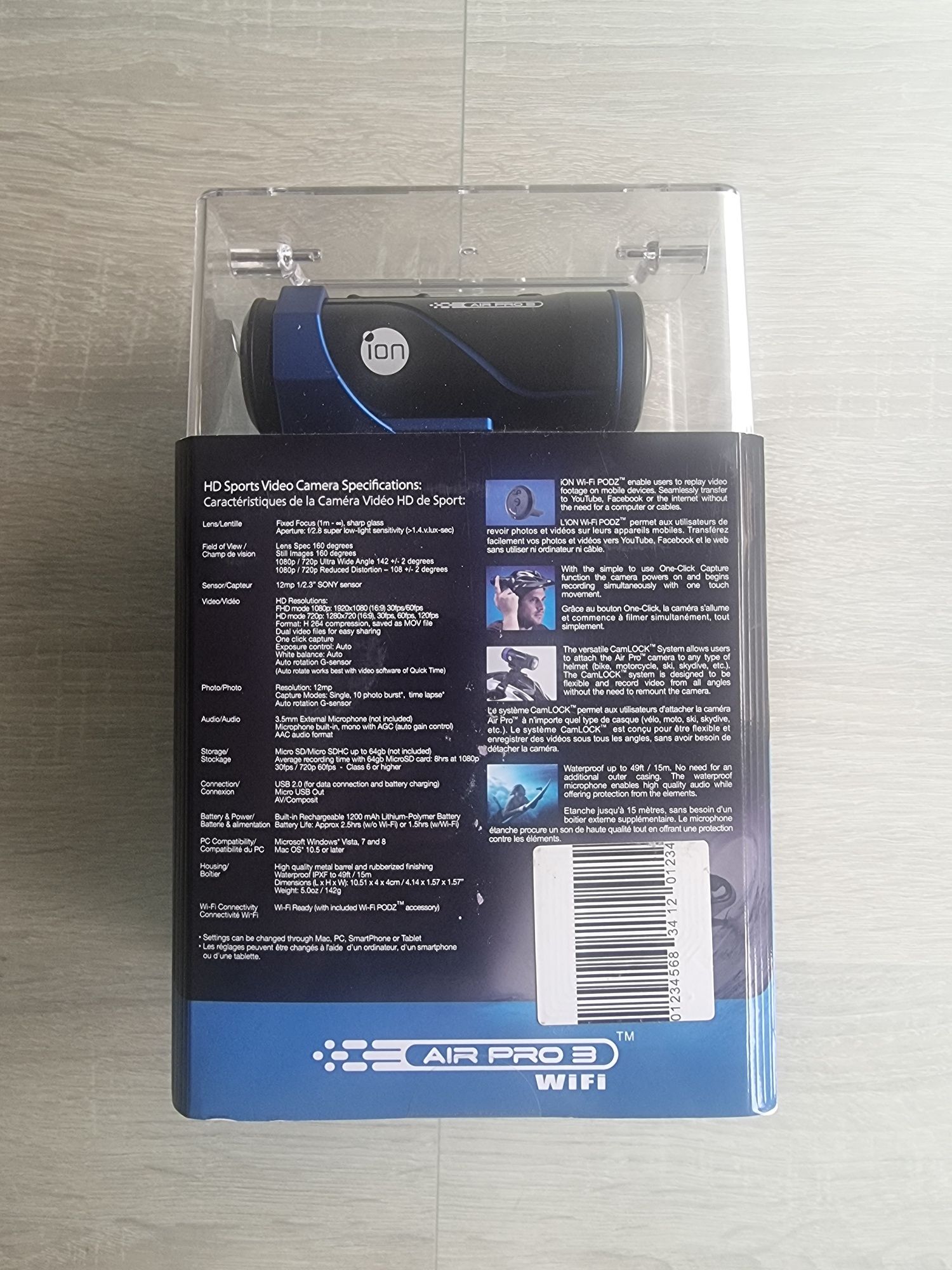 Kamera ion Air Pro 3 WiFi  czarna, niebieska
