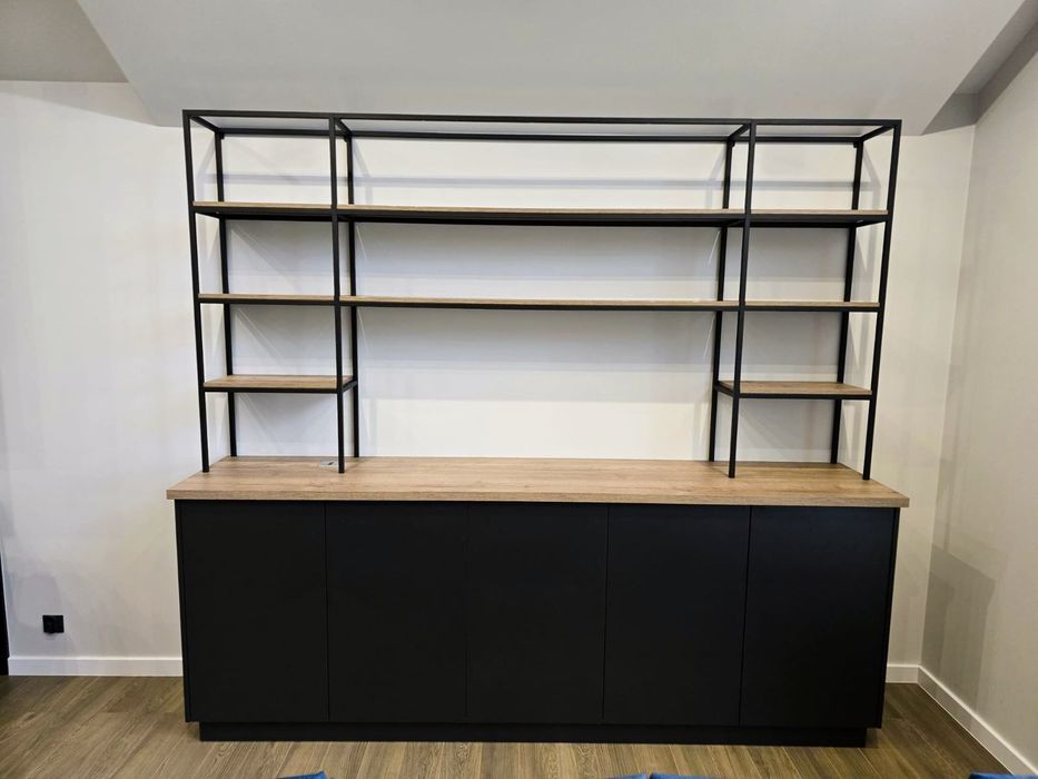 Regały LOFT (Na Wymiar) Stalowe aluminiowe. Spawanie Aluminium