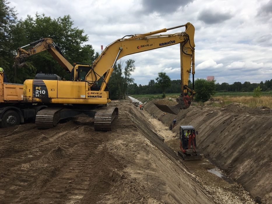 Usługi sprzętowe wynajem koparki gąsienicowej 21 TON usługa koparką