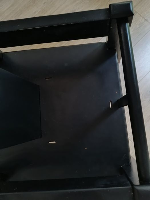 Drewniane czarne krzesełko krzesło do karmienia Ikea Blames