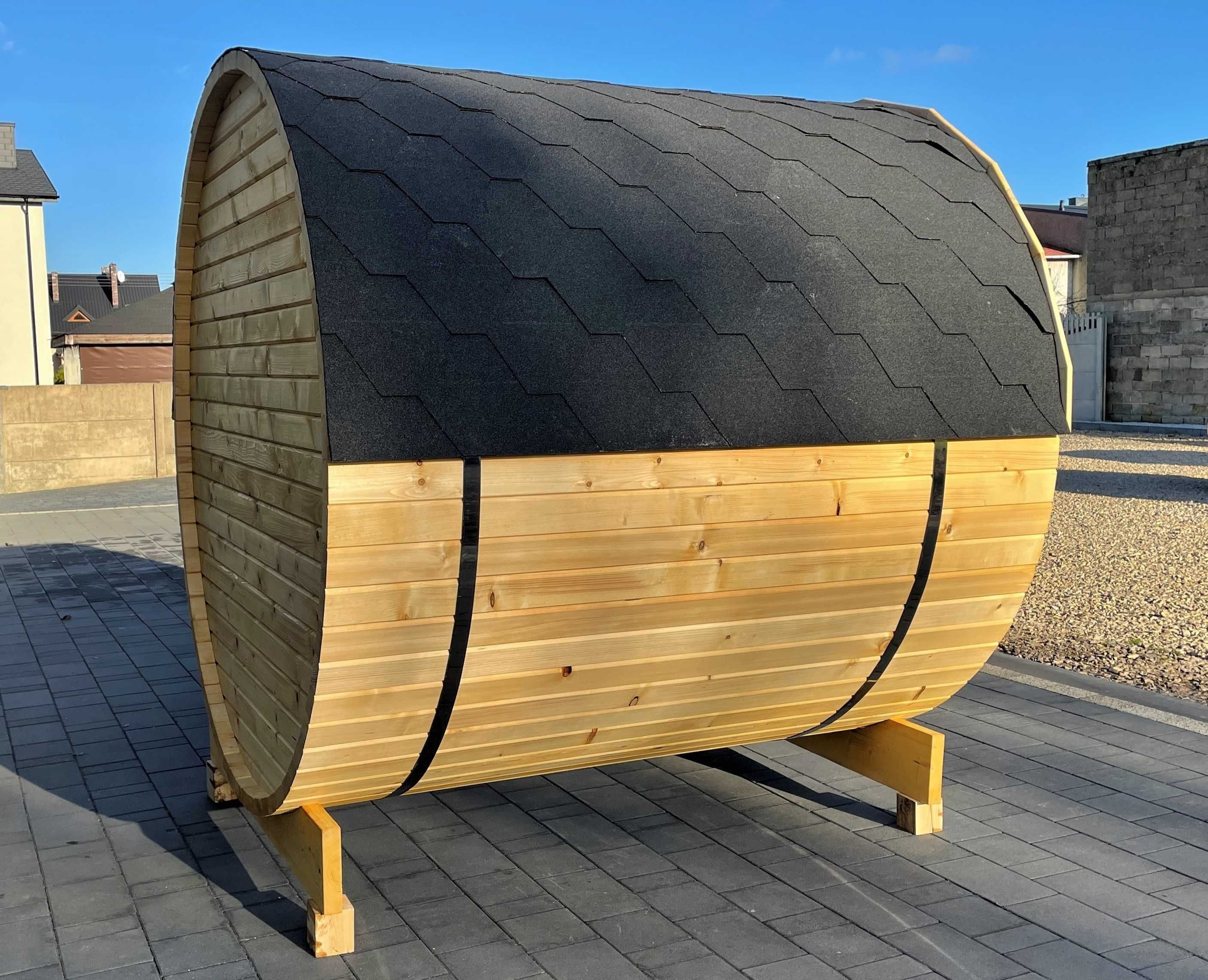 Sauna Ogrodowa Beczka 2m Świerk Skandynawski