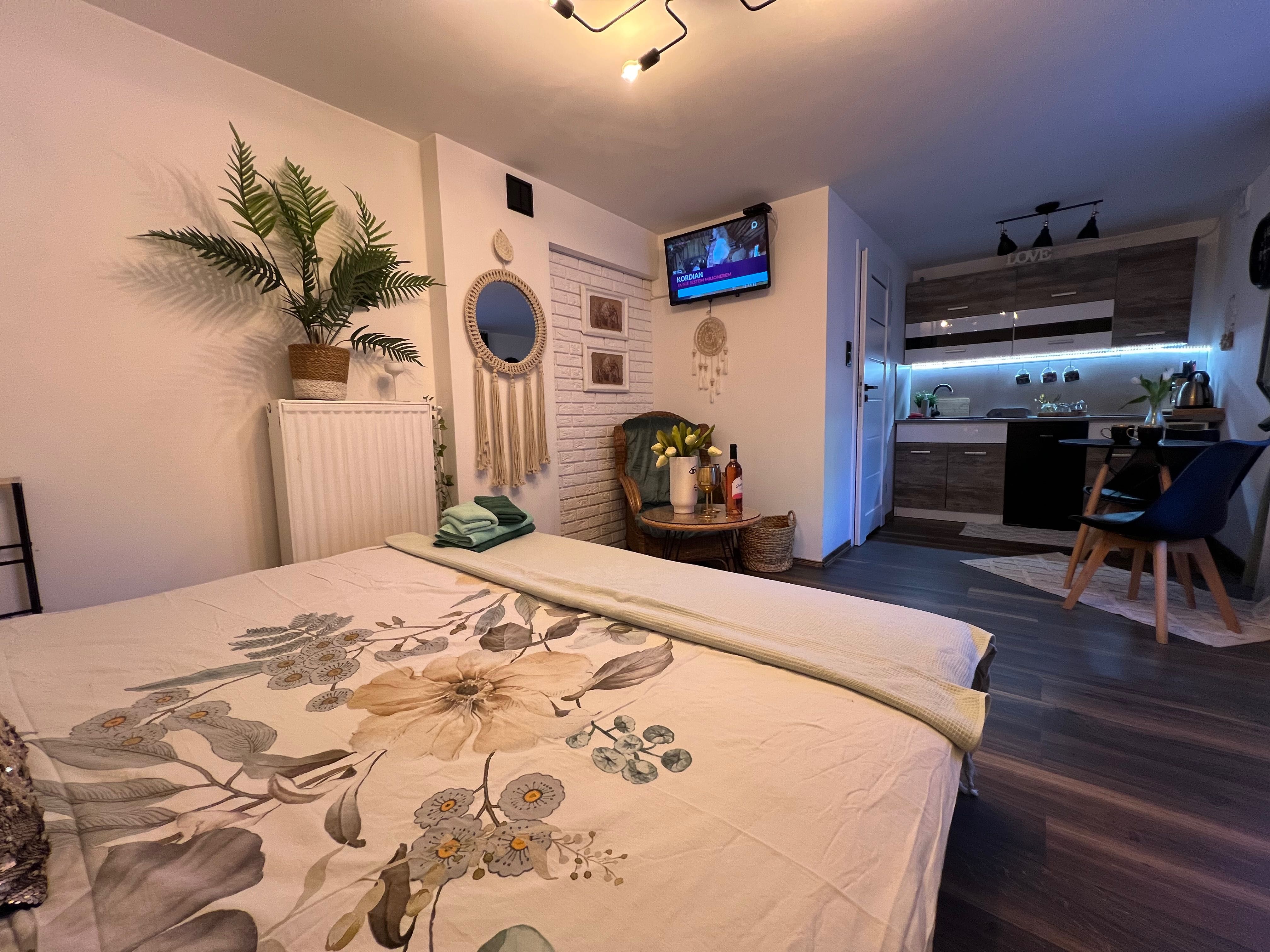 Apartament dwuosobowy „Boho "przy plaży Skarbek