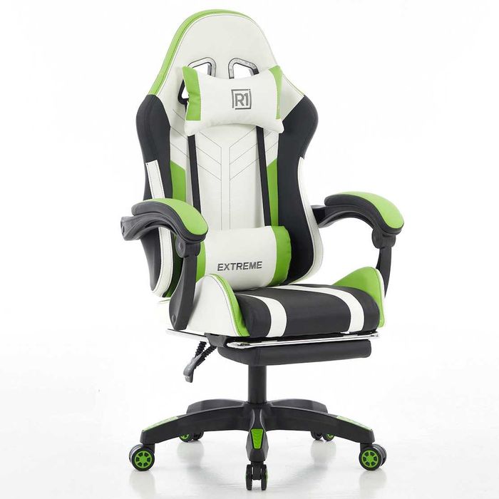 Fotel Gamingowy EXTREME R1 Pełen komfort w grze z podnóżkiem