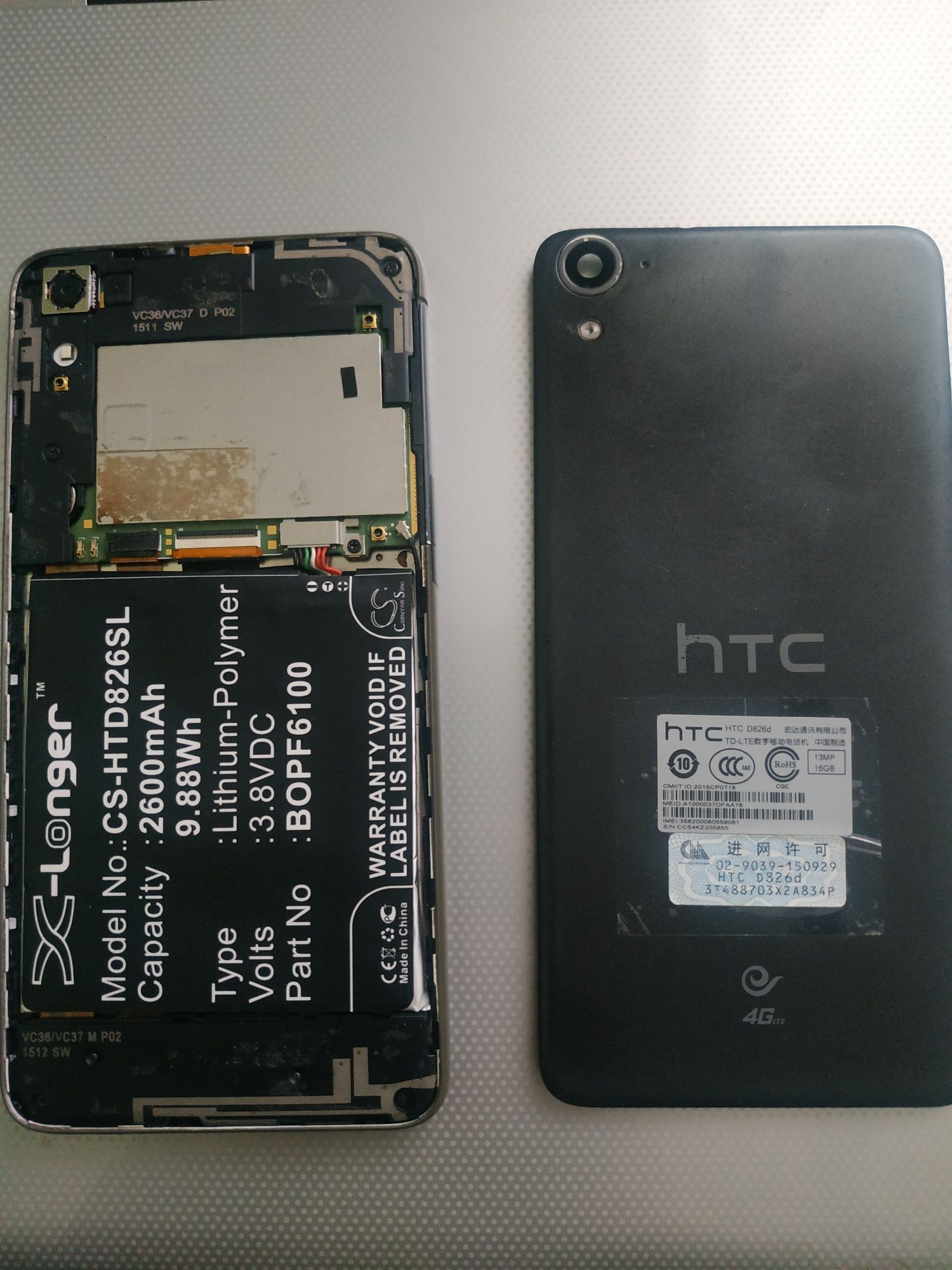 HTC Desire 826 DUAL SIM смартфон під ремонт, на запчастини
