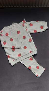 Dres, bluza,leginsy w truskawki H&M 92