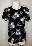 Bluzka tshirt czarna miś cyrkonie uni Nowa