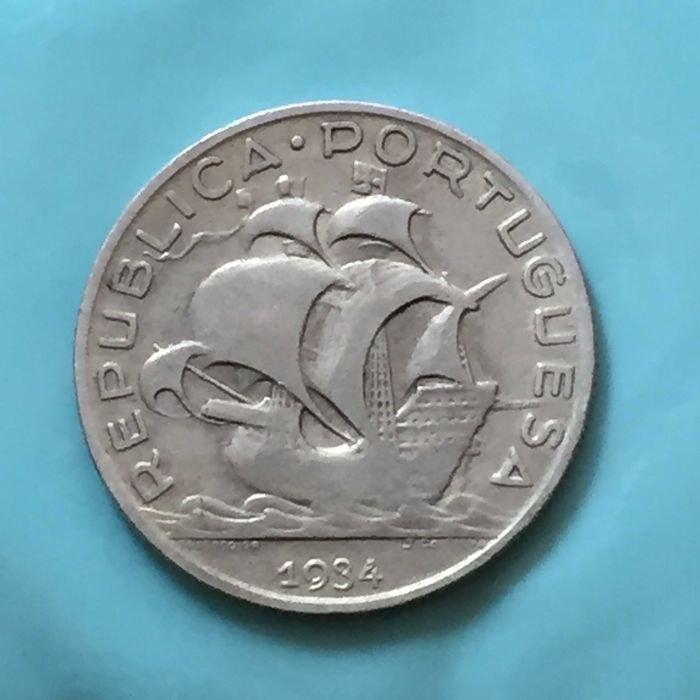 5 escudos 1934 - prata