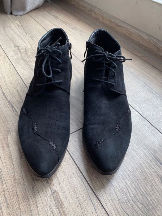 Полуболинки, туфли замшевые