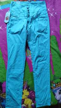 Spodnie niebieskie L/ xl wysoki stan