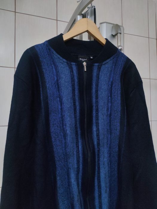 Sweter klasyczny męski XXL Bexleys błękitny niebieski elegancki szary