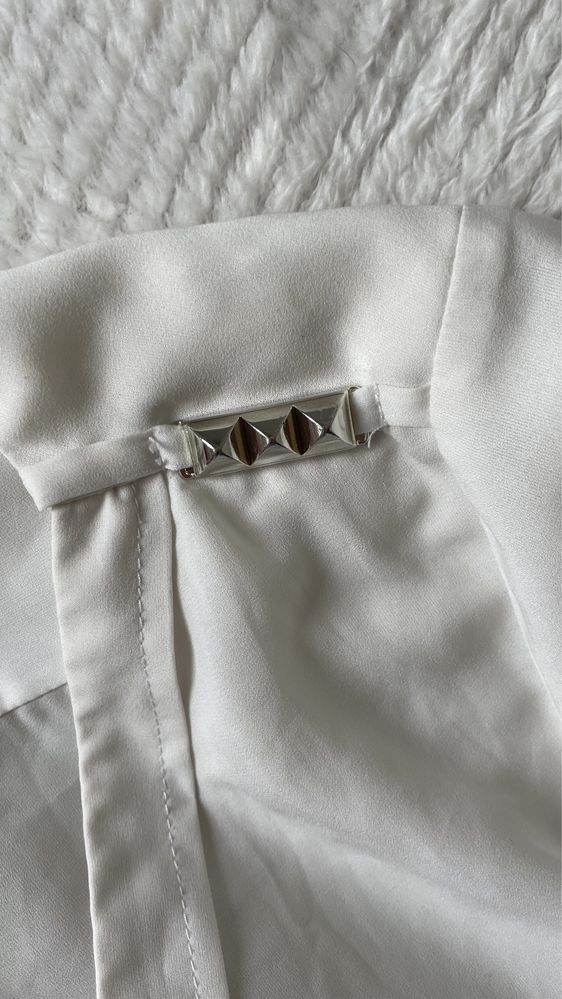 Kremowa bluzka Zara luzna letnia XS/34