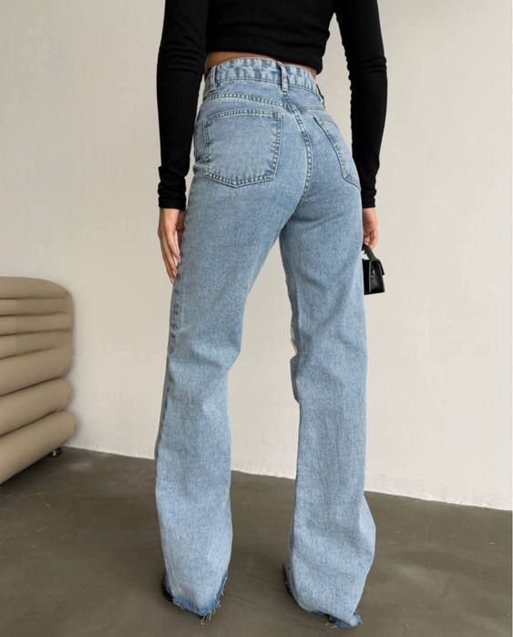 Dżinsowe Spodnie z siateczką