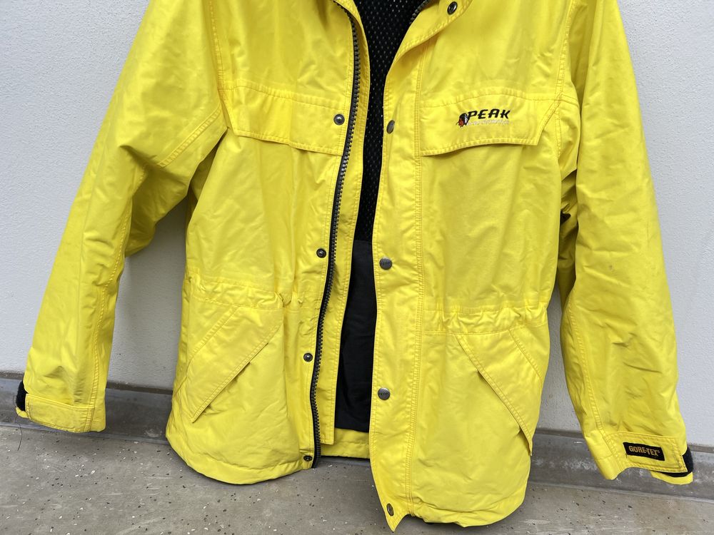 Peak Performance kurtka męska żółta przeciwdeszczowa Gore Tex roz.S/M