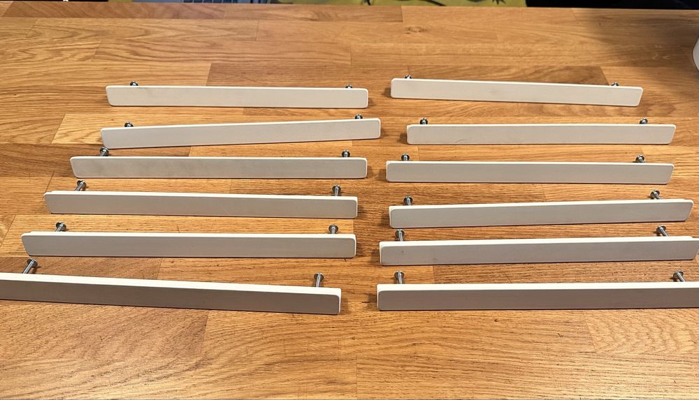 Uchwyty IKEA HACKAS Białe (12 szt.)