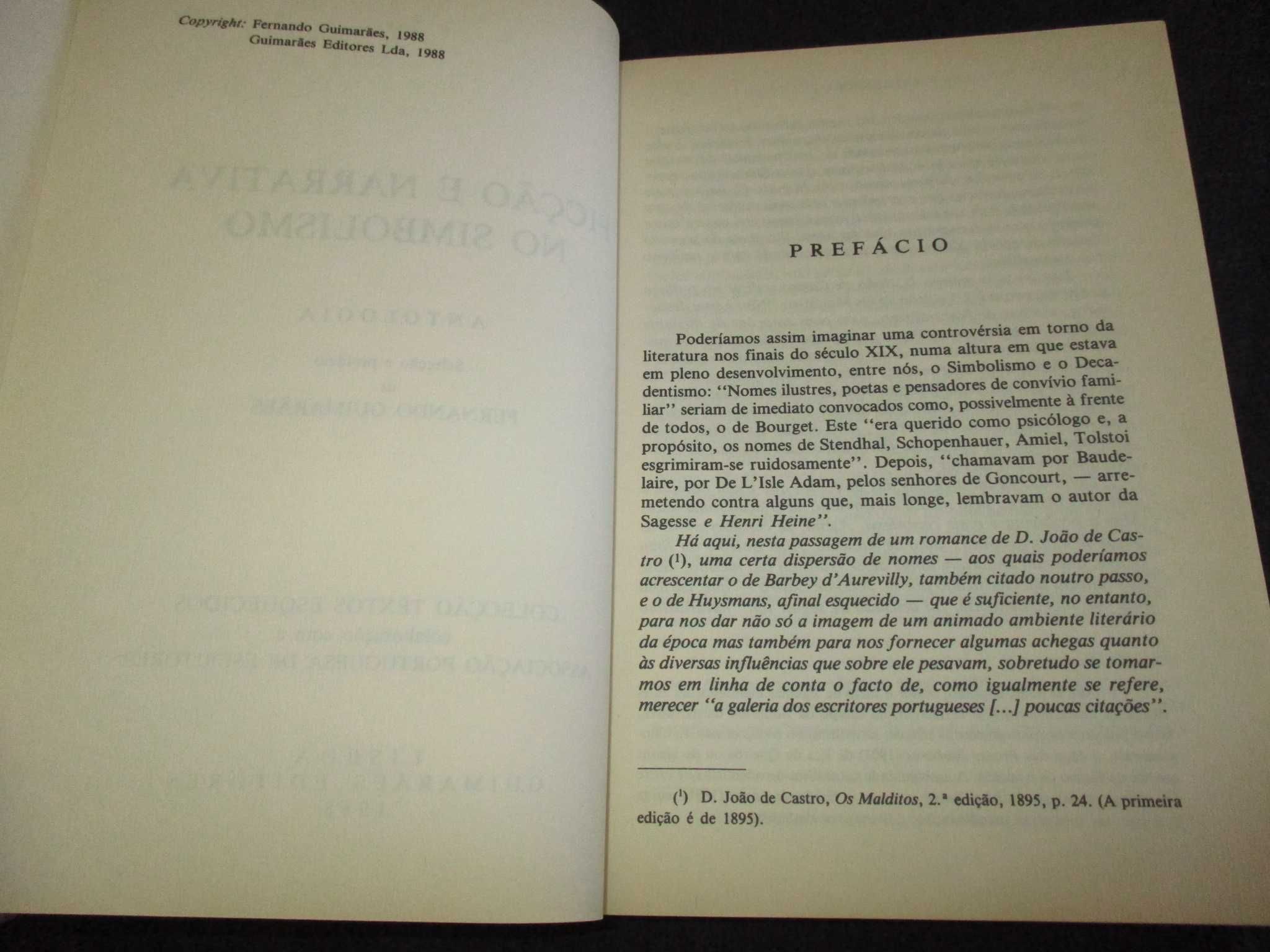 Livro Ficção e Narrativa no Simbolismo Antologia