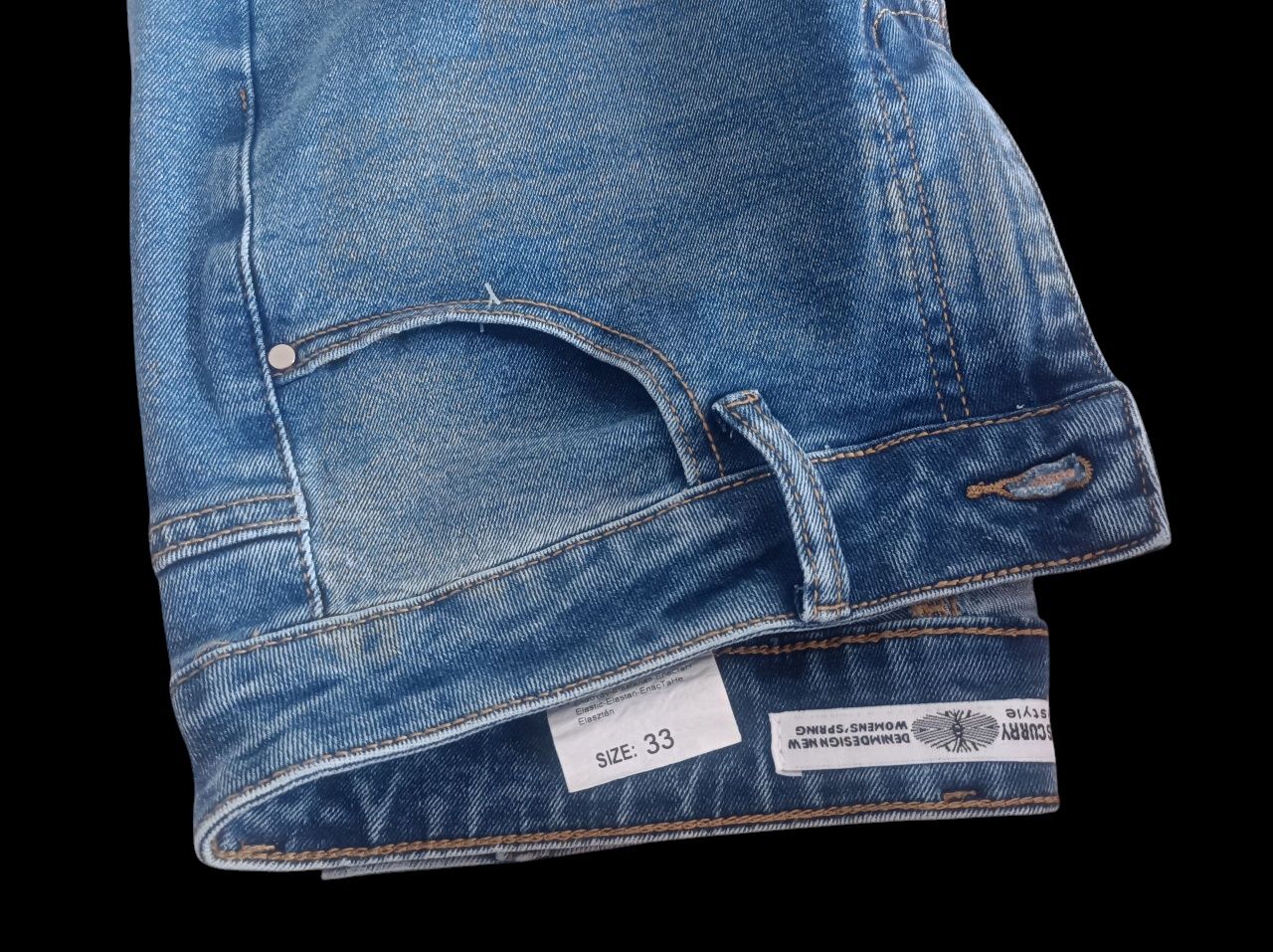 Spodnie damskie jeansy rurki rozmiar 33