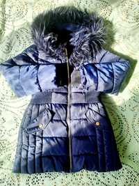 Зимнее пальто на синтепоне (на 8 лет)
