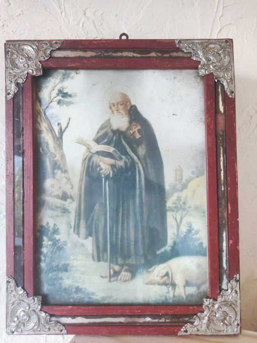 quadro antigo com moldura antiga