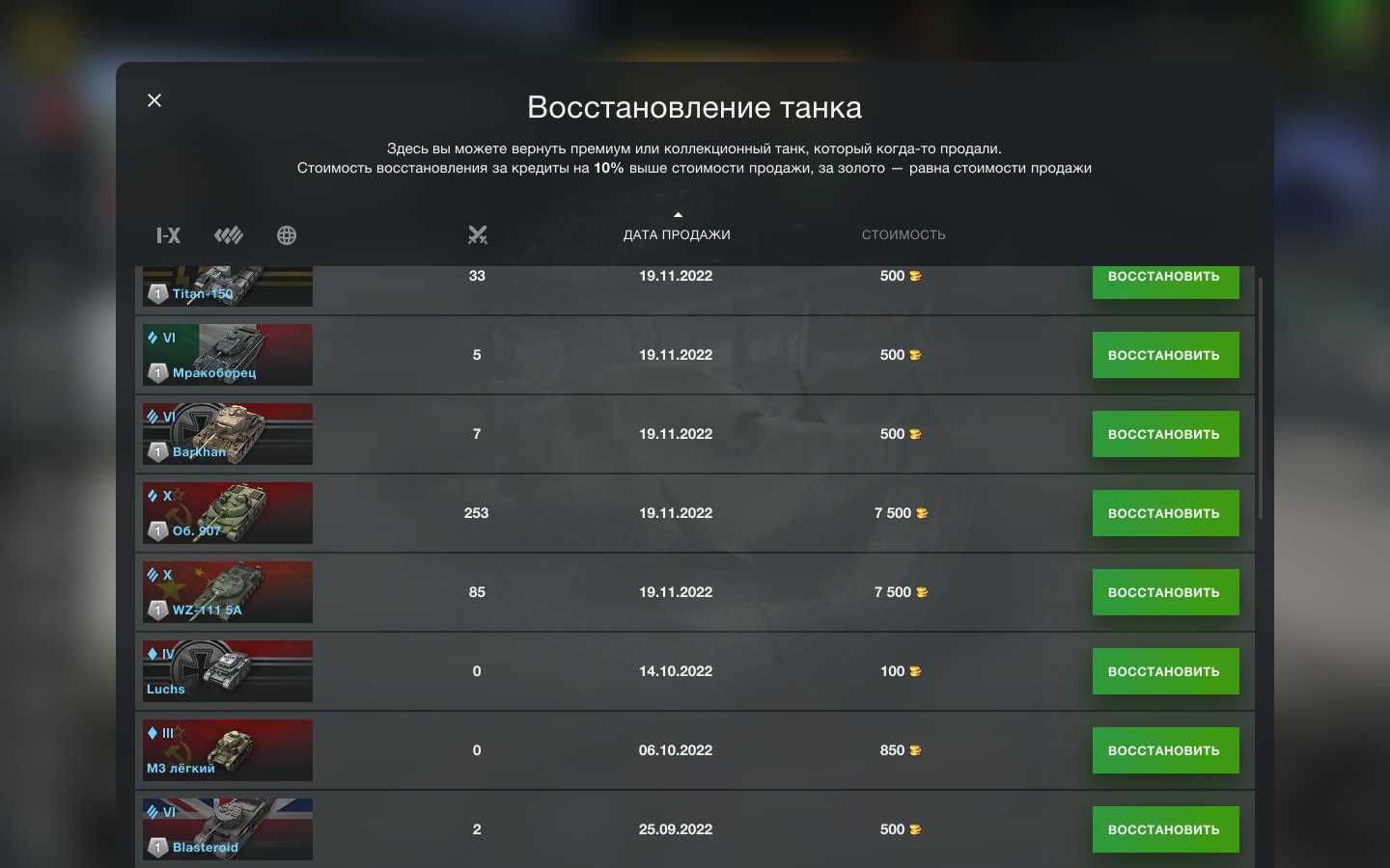 продам акаунт Tanks Blitz (снг) не дорого