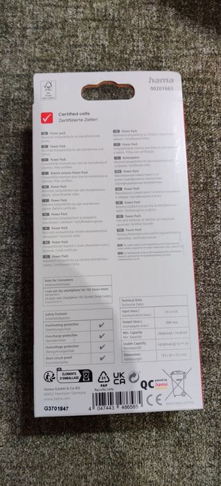 Power bank hama PD20- HD 20000mAh