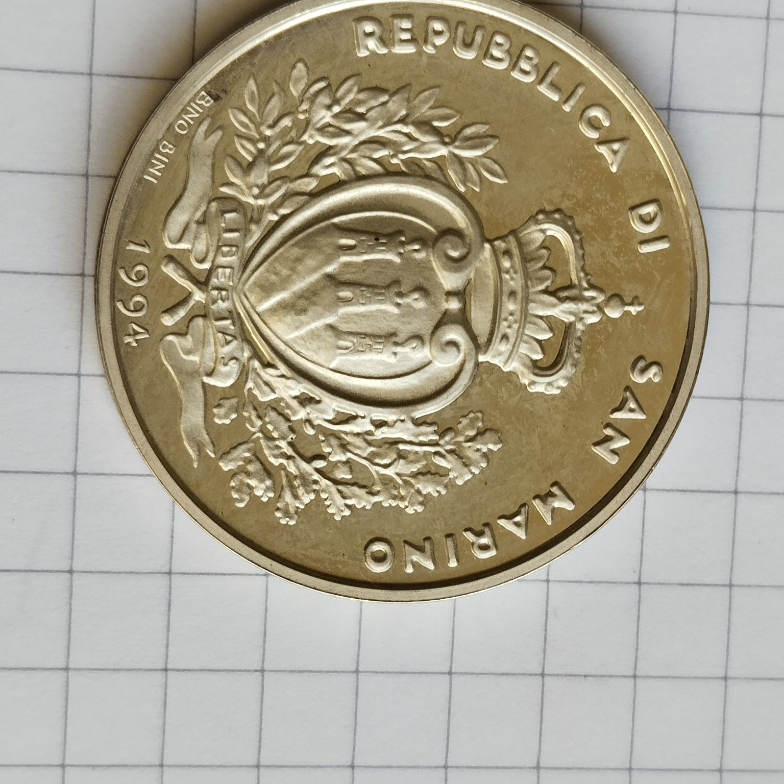Срібна монета Сан-Маріно