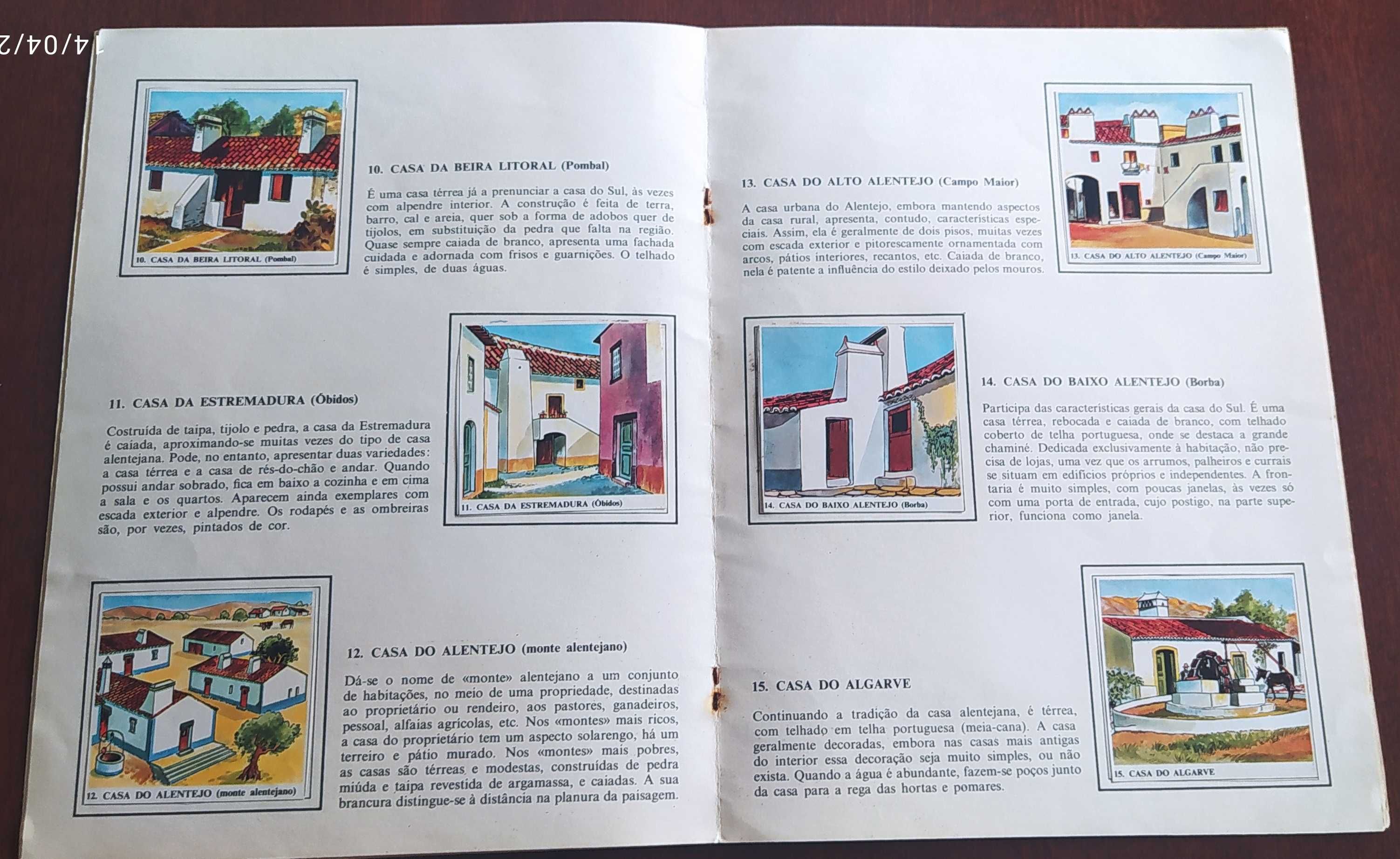 Enciclopedia em cromos nº 1 (casa portuguesas) e 2 (barcos regionais)