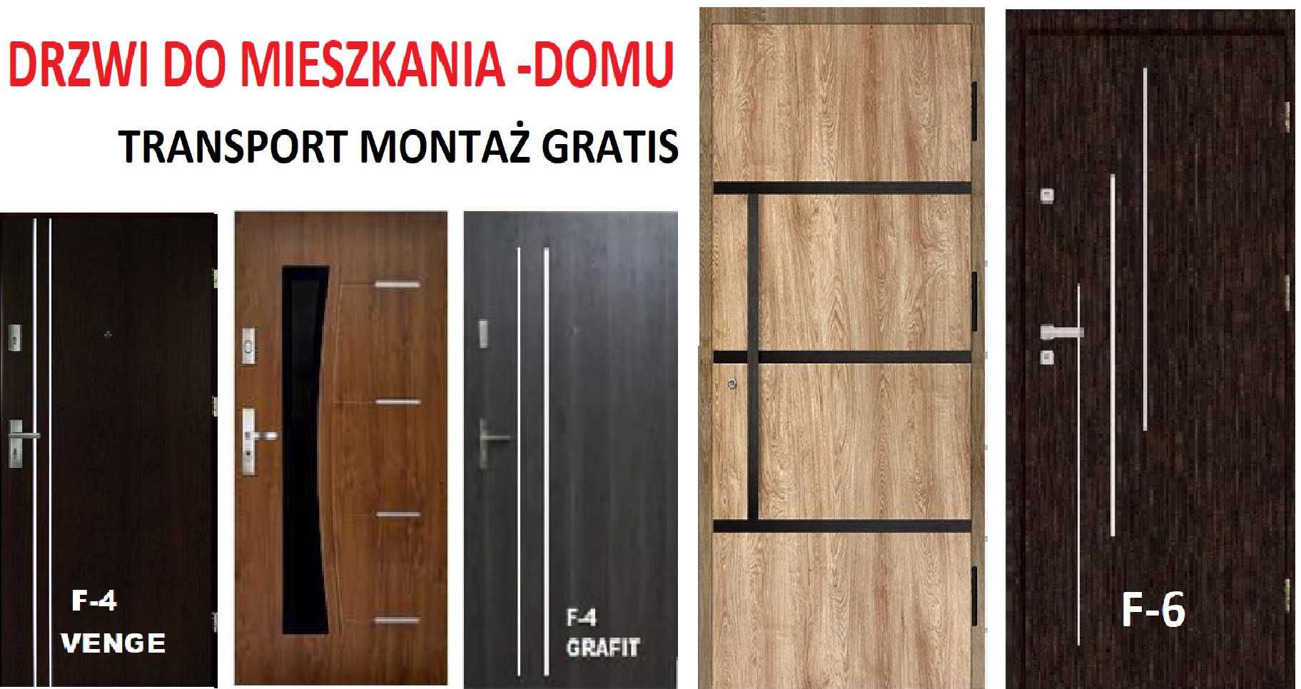 Zewnętrzne wejściowe DRZWI  z montażem do mieszkania-wewnątrzklatkowe