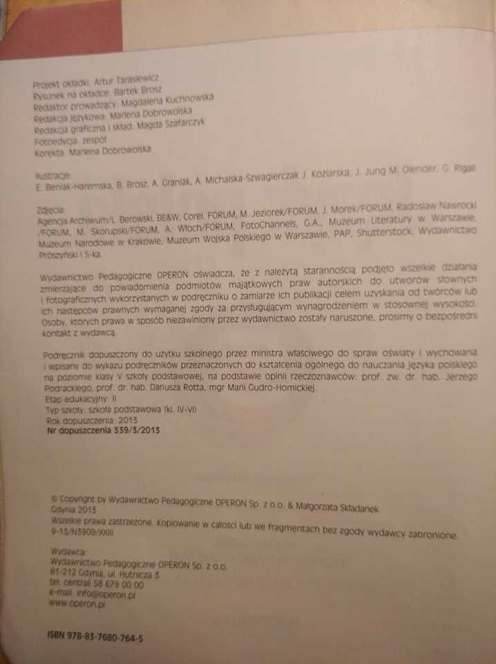 Odkrywamy na nowo. Język polski 5 Podręcznik