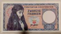 Banknot Liechtenstein 20 Franken