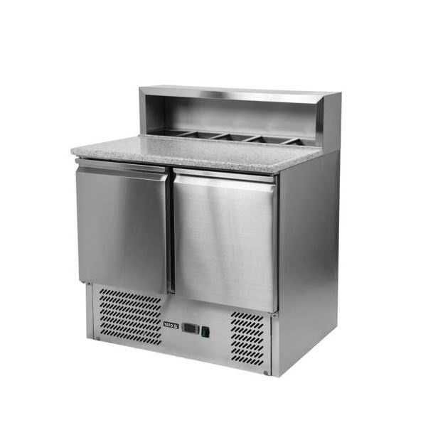 Stół chłodniczy do pizzy 2-drzwiowy 240L z nadst blat granitowy 05275