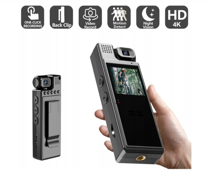 Kamera Szpiegowska BodyCam 4K Kamerka Videorejestrator