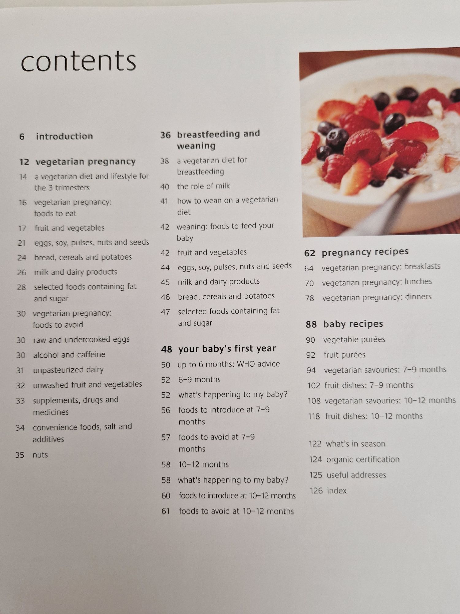 Livro " Vegetarian Pregnancy & Baby Book
