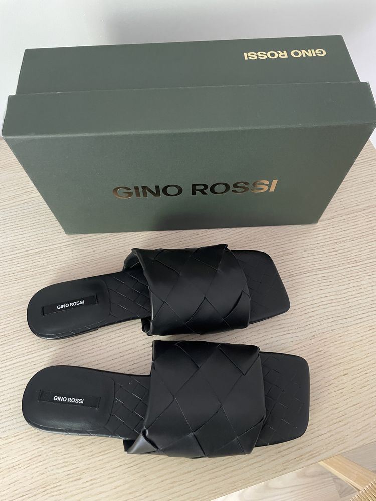 Gino Rossi klapki skórzane premium
