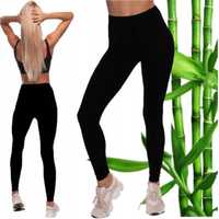 Leginsy legginsy bambusowe czarne xl XXL