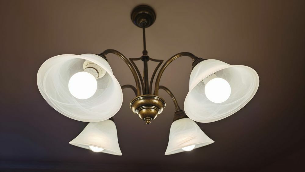 Lampa wisząca (żyrandol) plus lampa podłogowa stojąca